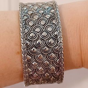 Metal Silver Colored Bangle Bracelet